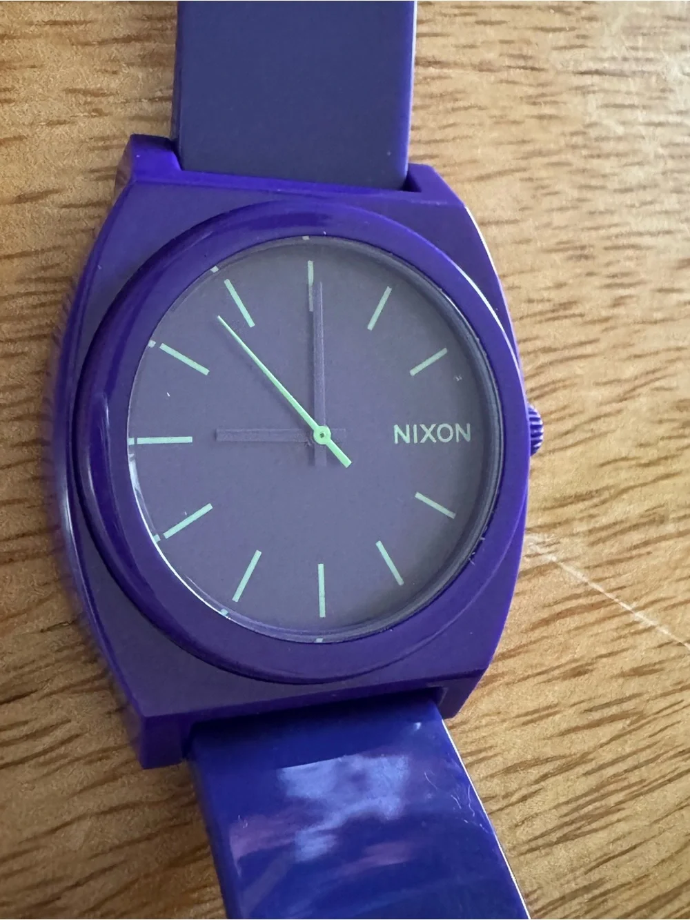 Nixon Purple Silicone Time Teller Watch
